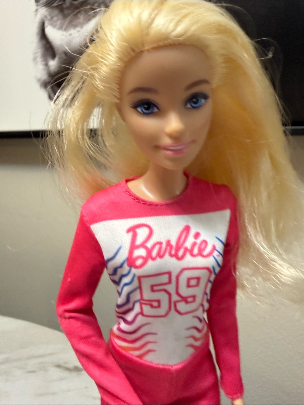 Barbie Fashionistas 59 Fashion Doll 11in Blonde Straight Hair Blue Eyes Pink